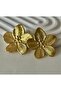 Gold Flower Earrings - 3