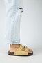 ®   Premium Petra Genuine Leather Snake Textured Double Belt Buckle Women's Daily Slippers - 2