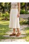 Genuine Leather Tan Suede Mary Jane Women's Shoes with Buckle, Comfortable Ballet Flats, Daily Stylish, Lightweight and Comfortable - 6