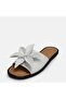 Large size women's genuine leather slippers 41-42-43-44-white - 7