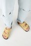 ®   Premium Petra Genuine Leather Snake Textured Double Belt Buckle Women's Daily Slippers - 7