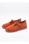 Genuine Leather Orange Suede Mary Jane Women's Shoes with Buckle, Comfortable Ballet Flats, Daily Stylish, Lightweight and Comfortable - 3