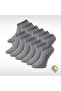 Pure Bamboo Men's Booties Flat Short Gray Socks Seamless Premium Boxed 12-Piece L5952Aznp Softaura