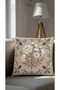 Decorative 2-Piece Throw Pillow Cover with Ring Pattern and Digital Printed Punch Look - 2