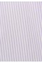 Boyfriend Fit Shirt Neck Striped Women's Purple Long Sleeve Shirt - 6