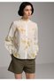 Fashion Fit Round Neck Meterage Printed Women's Sari Long Sleeve Shirt