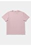Comfort Fit Round Neck Plain Men's Pink Short Sleeve T-Shirt - 5