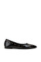 Women's Black Pointed Toe Ballerinas