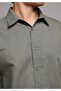 Regular Fit Shirt Neck Plain Men's Green Long Sleeve Shirt - 4