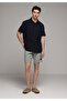 Regular Fit Mid Waist Straight Men's Green Shorts
