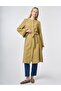 Lace-Up Collar Gofreli Tunic in Fat Green - 2