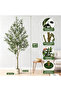 152/182/212/242cm (5/6/7/8FT) Artificial Olive Tree, Lifelike Faux Potted Plant for Home Office Decor - 2