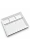 White Rectangular Melamine 4 Portion Serving Plate 33 × 26 cm