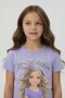 Lila Girl Character Printed Wide Leg Pants 2-Piece Girl's Set 23802 - 3