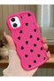 Samsung Galaxy A05 Compatible Shockproof Simple Red Silicone Phone Case Heart Pattern