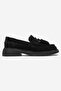 Amelia Women's Genuine Leather Loafer Black Suede - 2