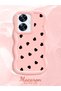 Realme C55 Compatible Shockproof Simple Pink Silicone Phone Case Heart Pattern - 2