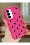 Samsung Galaxy A36 5g Compatible Shockproof Simple Red Silicone Phone Case Heart Pattern