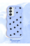 Samsung Galaxy A16 5g Compatible Shockproof Simple Blue Silicone Phone Case Heart Pattern - 2