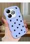 Infinix Smart 8 Compatible Shockproof Simple Blue Silicone Phone Case Heart Pattern