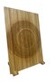The Arabic calligraphy in the center of this wooden engraving is the Kalima Tayyiba . (39-H, 26-W, 1.5D CM) - 2