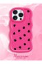 iPhone 12 Pro Compatible Shockproof Simple Red Silicone Phone Case Heart Pattern - 2