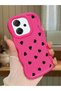 Oppo Reno 14F Compatible Shockproof Simple Red Silicone Phone Case Heart Pattern