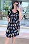 V-Neck Gipeli Viscose Dress 6Y024 - 3