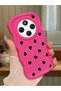 Redmi 14C Compatible Shockproof Simple Red Silicone Phone Case Heart Pattern