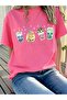 -Women's Oversize Basic Bubble Tea Friends Print T-Shirt – 100% Cotton
