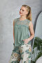 Buluz Lace Collar Top, Knitted Viscose (with Lycra), Woven Viscose (Without Lycra) Bottom, Color Matching Set. - 4