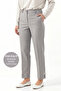 Women's Ankle Length Fabric Trousers 01 Gray - 3