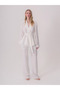 White Linen Jacket with Collar Detail