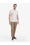 Ecru Slim Fit 100% Cotton Zippered Polo Collar T-Shirt 50327873-Vr019 - 4