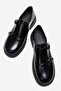 Evelyn Women's Genuine Leather Loafer Black - 4