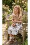 Girl's Ruffled Vintage Floral Dress - Birthday and Holiday Occasion