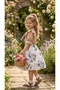 Girl's Ruffled Vintage Floral Dress - Birthday and Holiday Occasion - 2