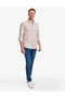 Beige Linen Blend Regular Fit Long Sleeve Shirt 50325356-Vr011 - 4