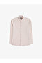 Beige Linen Blend Regular Fit Long Sleeve Shirt 50325356-Vr011 - 6