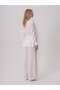 White Linen Blouse with Button Detail - 3