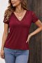 Women's Short Sleeve V-Neck Blouse, Pack of Lace Viscose - 2