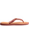 Women's Top Square Fusion Peach Color Flip Flops - 2