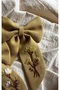 Oil Green Bowknot Brooch Hand Embroidery (Green Flower Embroidered) Women's Brooch |   Handmade Fabric Ribbon Buckle |   Girls & Women - 2
