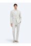 بدلة من مزيج الكتان بتصميم عصري ولون بيج - 2