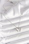 316L Steel Silver Color Chain Zircon Stone White Enamel Butterfly Model Women's Necklace - 2