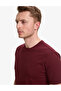 Burgundy Regular Fit 100% Cotton Crew Neck Basic T-Shirt 50325299-Vr014 - 2