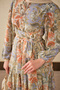 Women's Ethnic Pattern Waist Tie Dress Lilac - 5