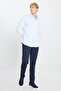 Men's Blue-White Non-Iron 100% Cotton Slim Fit Classic Collar Shirt - 2