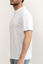 Crew Neck Short Sleeve Small Patched Cotton of Modal Men's White T-Shirt M6Gi21K3053-G011 - 3