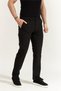 Men's Regular Fit Flexible Fabric Straight Leg Black Trousers - 3